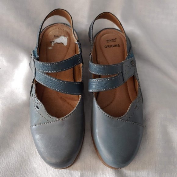 EARTH ORIGINS soft blue clog size 6 W - Picture 2 of 5